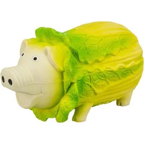 Cabbage Pig - Schweinchen im Kohl, 23 cm, Latexspielzeug mit Geräusch, hellgrün